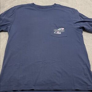 Vineyard Vines Navy Short-Sleeve Pocket Tee with Logo Patch